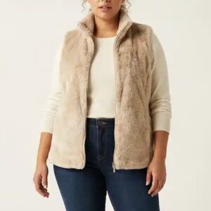 COLDWATER CREEK Vegan Faux Fur Vest